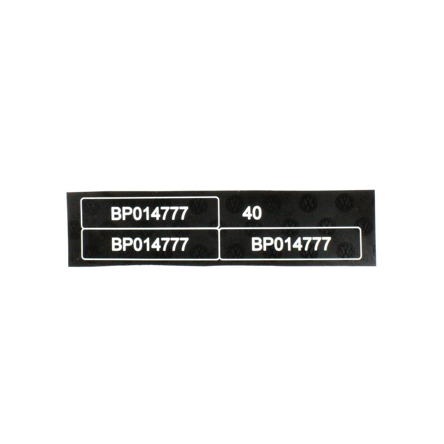 Etiqueta Fabricação Veículo - 7D0010229B - Jetta, Taos, Tiguan