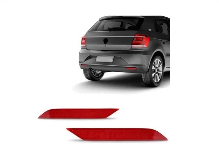 Refletor Para-choque Vermelho Traseiro Direito (Passageiro) - 5U6945106A - Gol