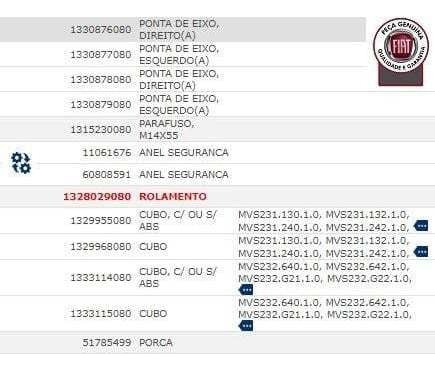 ROLAMENTO RODA TRASEIRA - 1328029080 - 