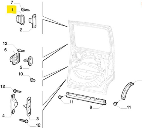 GUIA SUPERIOR COLUNA PORTA CORREDIÇA - 51712540 - Doblò