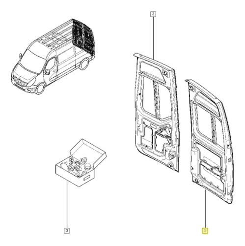 ELEMENTO FECHAMENTO TAMPA PORTA - 901019143R - 