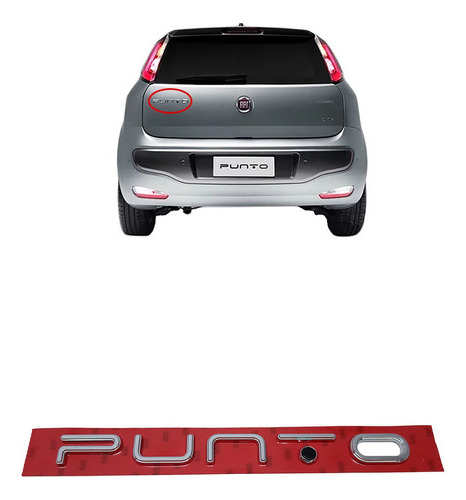 EMBLEMA TAMPA PORTA-MALAS - 100205093 - Punto