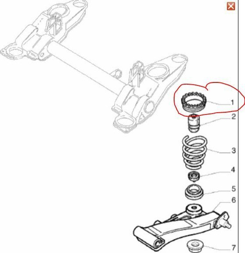 CALÇO SUPERIOR MOLA SUSPENSÃO TRASEIRA - 7584933 - Tempra, Palio, Tipo