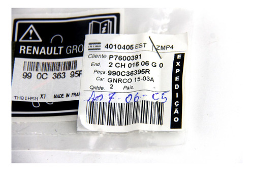 ETIQUETA PLASTICA AUTO ADESIVA - 990C36395R - Duster, Diversos