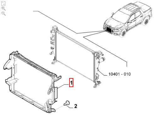 SUPORTE RADIADOR - 52145307 - 