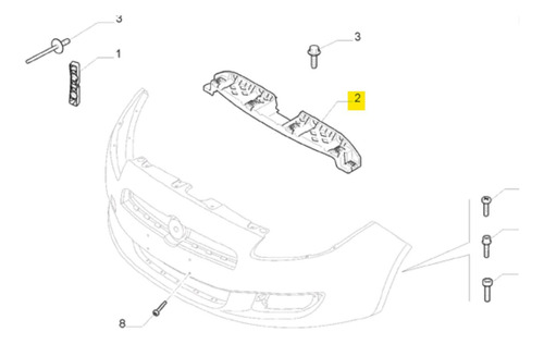 SUPORTE CENTRAL PARACHOQUE - 51775646 - 