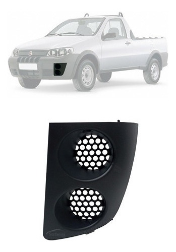MOLDURA FAROL MILHA E NEBLINA LADO ESQUERDO - 735381499 - Strada