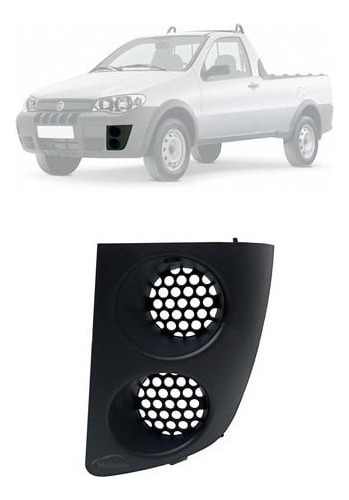 MOLDURA FAROL MILHA E NEBLINA LADO ESQUERDO - 735381499 - Strada