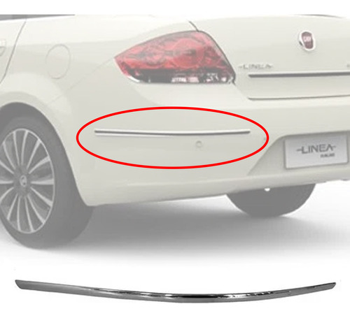 FRISO PARACHOQUE TRASEIRO LADO ESQUERDO - 100194592 - Linea