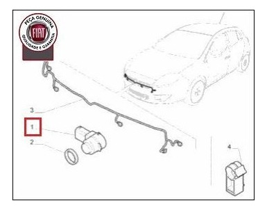 SENSOR ESTACIONAMENTO - 735411204 - Bravo, Punto, Linea