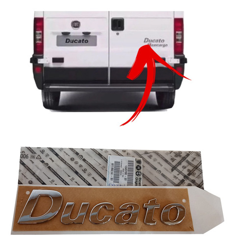 EMBLEMA ADESIVO TAMPA PORTA-MALAS - 1334537080 - Ducato