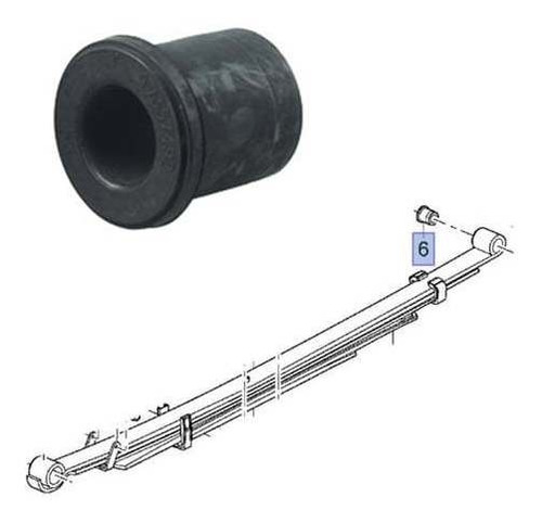 Bucha algema mola traseira - 97357492 - S10 Cab Simples, S10 Cab Dupla