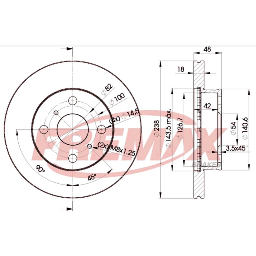 Disco freio - BD2250 - Corolla