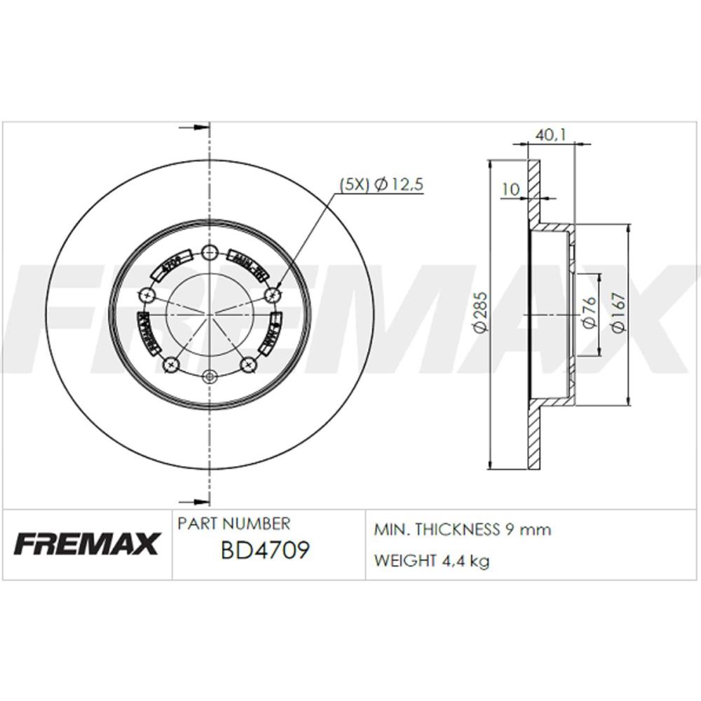 Disco freio - BD4709 - J6