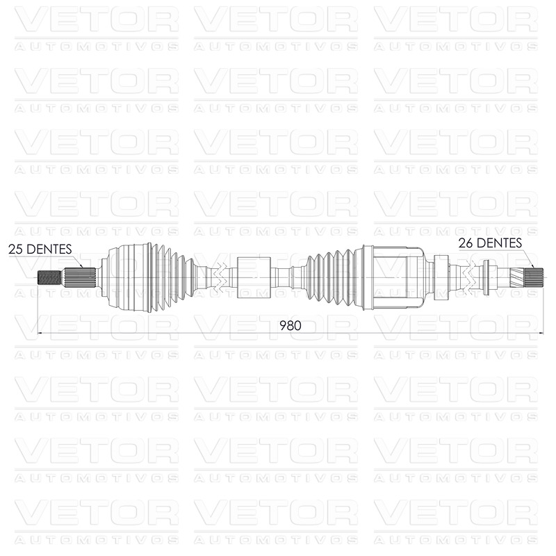 Barra semi eixo - VT9662 - OROCH