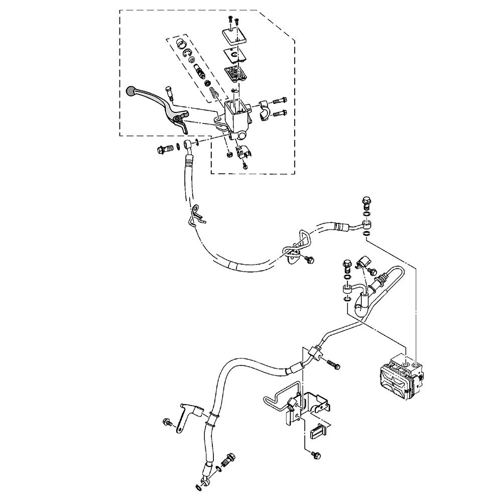 Manete freio - BDJH39220000 - FAZER FZ15, R15