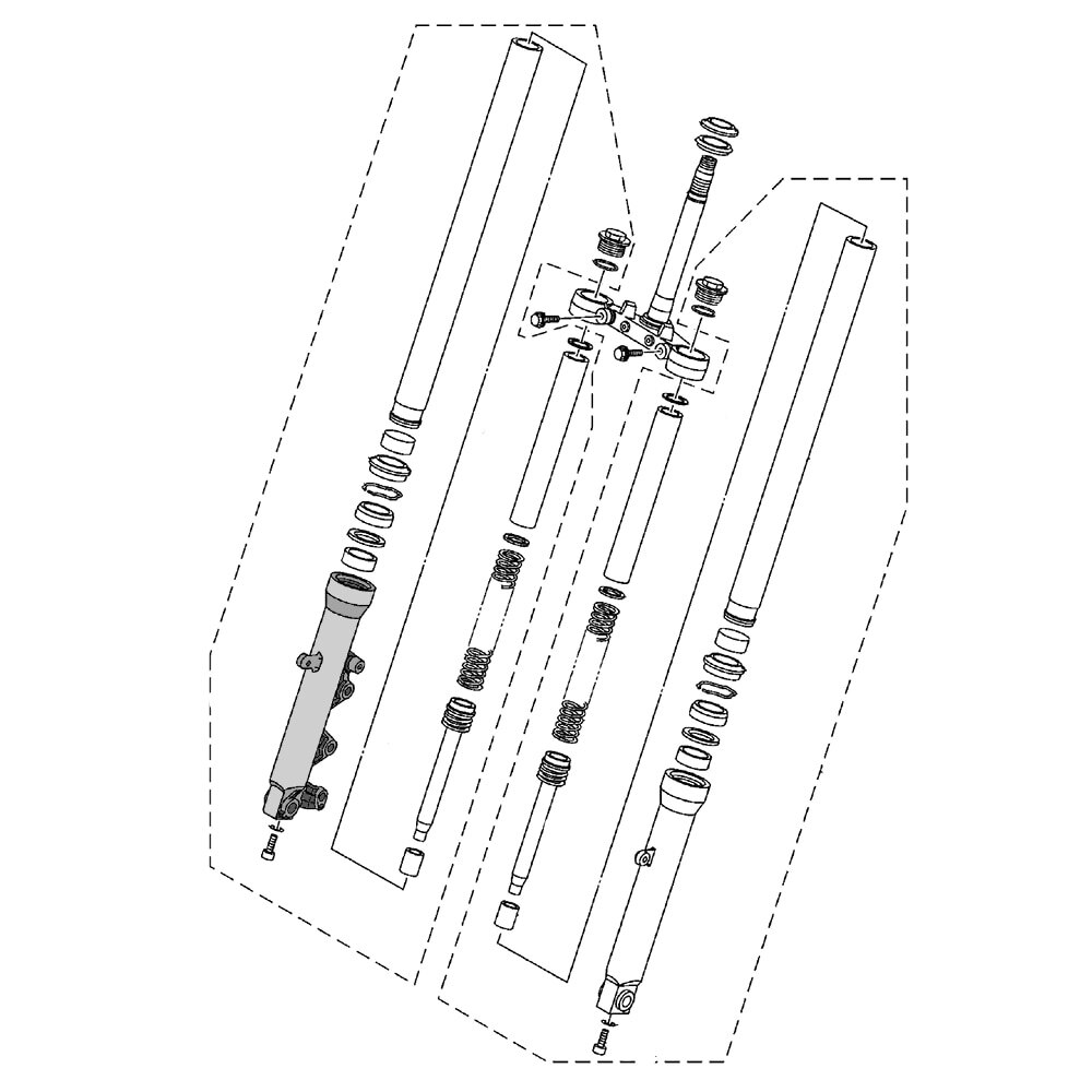Tubo externo direito - B9EF31360000 - FAZER FZ15, R15