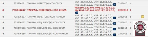 Tampão Porta Lado Direito - 735549697 - Palio, Grand