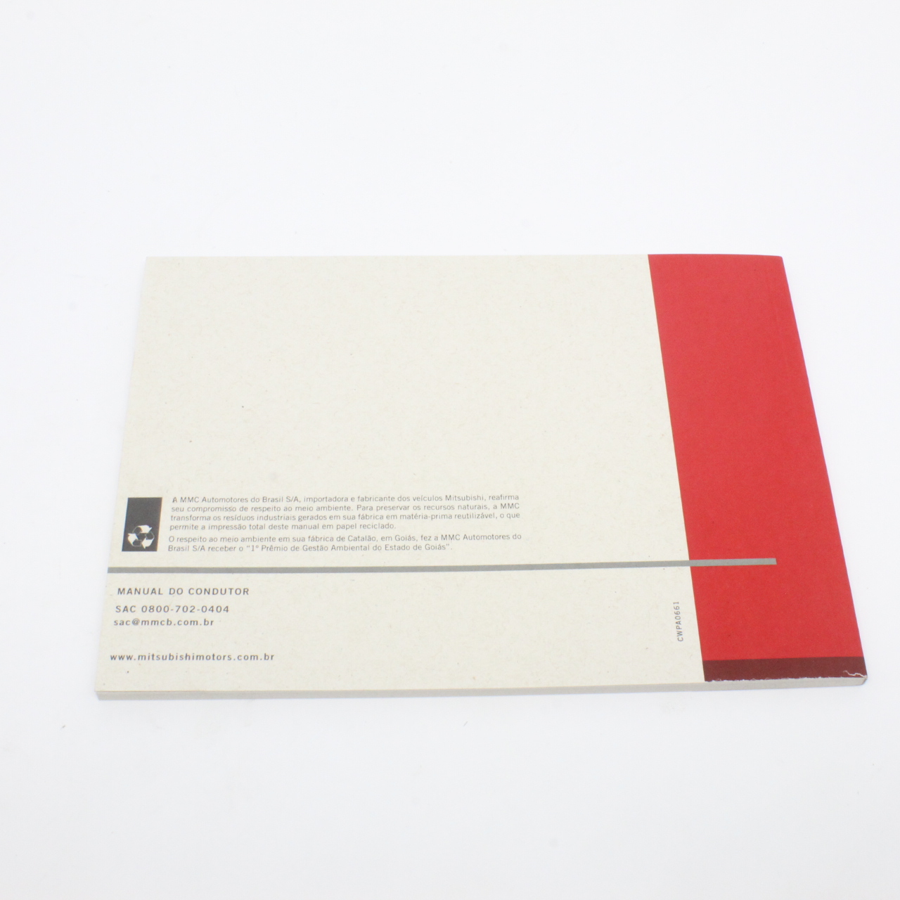 MANUAL, CONDUTOR - PAPEL - CWPA0661 - 
